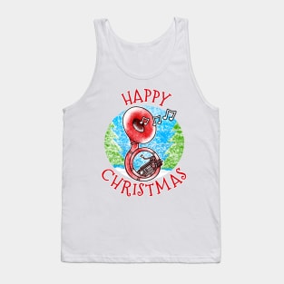 Christmas Sousaphone Sousaphonist Brass Musician Xmas Tank Top